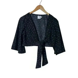 Polly Women 2 Hudson Crop Top Boho Maximalism Polka Dots